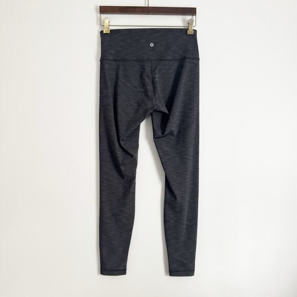 LULULEMON Wunder Under High Rise Tight Leggings Heathered Black 8 - Picture 7 of 10